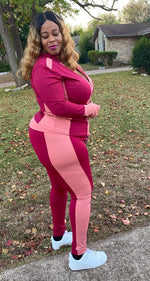 Colorblock Mauve Tracksuit