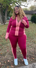 Colorblock Mauve Tracksuit
